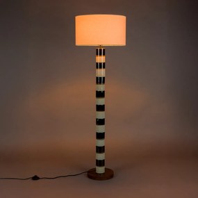 Retro Vloerlamp Met Witte Kap