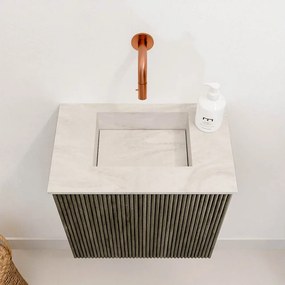 Mondiaz Joya DLux 40cm toiletmeubel shadow met wastafel faye midden zonder kraangat ostra