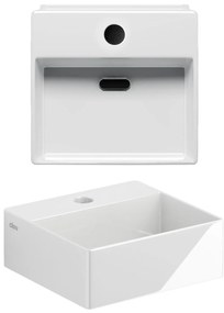 Clou New Flush 1 keramische fontein 28cm met kraangat wit glans