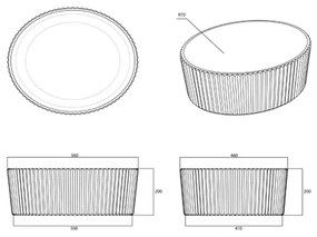 Urbi et Orbi Siman Basin opbouw wastafel 56x20cm antraciet