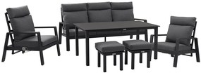 Tuinmeubelset Murcia Garden Point antraciet aluminium