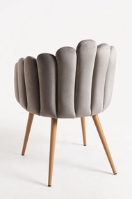 Set van 4 fluwelen fauteuils