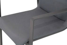 Tuinset 4 personen 90 cm Aluminium/textileen Grijs Lifestyle Garden Furniture Rome/Varano