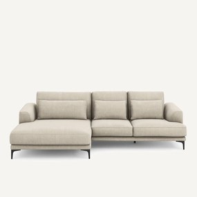 XL hoekbank links van katoen en linnen, MARSILE