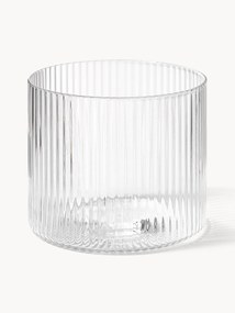 Mondgeblazen waterglazen Ripple met groefreliëf, 4 stuks