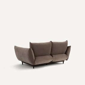 3-zits compacte bank in stoned fluweel, VITORIA