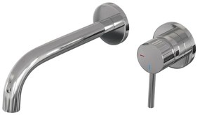 BRAUER Stripe Inbouw Wastafelmengkraan - gebogen uitloop en rozetten - model A1 - chroom 5-CE-328