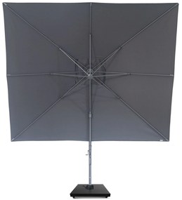Zweefparasol  3x3.5m S2 Excellent (incl. voet + hoes) Grijs-antraciet Camello Luna