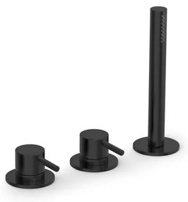 Hotbath COBBER Badrandcombinatie één hendel mengkraan z Geborsteld zwart PVD CB075MBP