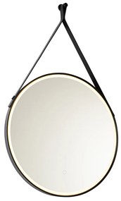 Moderne badkamerspiegel zwart incl. LED en touch dimmer - Pien