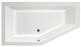Xenz Society Hoekbad - 160x90x53 - afvoer Midden - Links - acryl - wit mat 6881-03