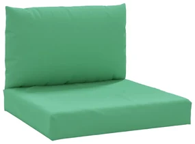 vidaXL Bankkussens pallet 2 st stof groen