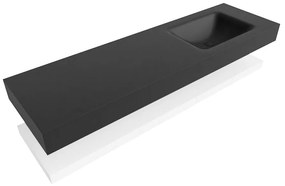 Zaro Alan badmeubel 160cm met planchet talc en vrijhangende wastafel cloud rechts zonder kraangat urban