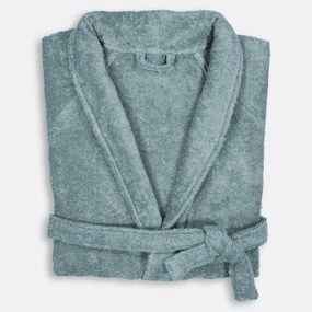 Badjas in badstof, sjaalkraag, 450g/m², Haxel