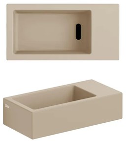 Clou Flush 3 fontein 36x18cm zonder kraangat rechts mat mosterd ker CL/03.34031