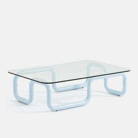 Salontafel van glas en staal, TOLORA