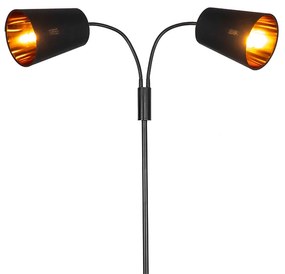 Moderne vloerlamp zwart 2-lichts - Carmen Modern E14 Binnenverlichting Lamp