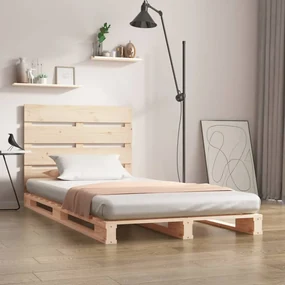vidaXL Bedframe massief grenenhout 75x190 cm 2FT6 Small Single