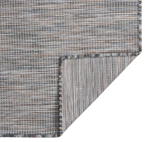 vidaXL Buitenkleed platgeweven 120x170 cm bruin en zwart