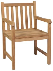 vidaXL Tuinstoelen 8 st met zwarte kussens massief teakhout