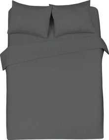 Dekbedovertrek Queen - 100% katoensatijn - 200x200/220 - antraciet
