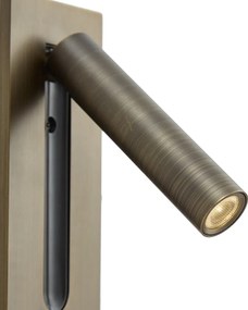 Moderne wandlamp donkerbrons incl. LED - Plaza