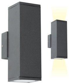 Kevin Up en Down Muurlamp Antraciet met Lichtsensor LED