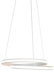 Eettafel / Eetkamer Moderne hanglamp wit 55cm incl. LED 3 staps dimbaar - Rowan Modern rond Binnenverlichting Lamp