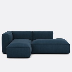 Loungebank element rechts voor modulaire bank, in ribfluweel, SEVEN