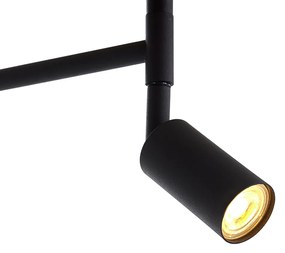 Vloerlamp zwart met zwarte kap en verstelbare leeslamp - Ladas Retro, Klassiek / Antiek E27 Binnenverlichting Lamp