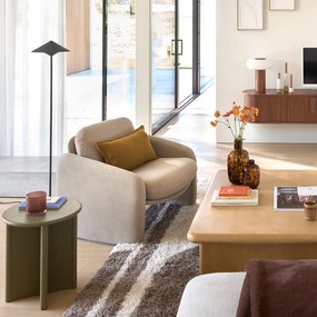 Gestoffeerde fauteuil, mat fluweel, Bellagio