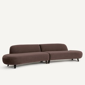 6-zits bank in linnen fluweel, Rosebury, ontwerp Emmanuel Gallina