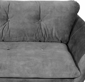 Hoekbank - Kuddar - links - velours Adore grijs 180