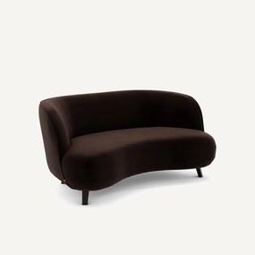 Bank XS in fluweel, Rosebury design E. Gallina