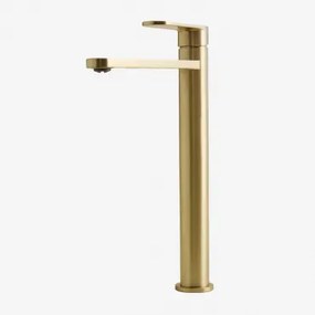 Alameda Messing Wastafelkraan ↑30 Cm & Geborsteld Goud - Sklum