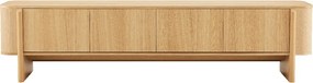 Eiken Tv-meubel Scandinavisch 200 Cm - 200x42x50cm.