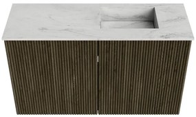 Mondiaz Joya DLux 70cm toiletmeubel shadow met wastafel faye rechts 1 kraangat opalo