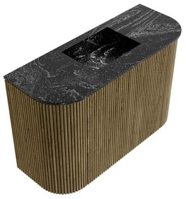 Mondiaz Joya DLux 65cm toiletmeubel ronding links/rechts dusk met wastafel faye midden zonder kraangat lava