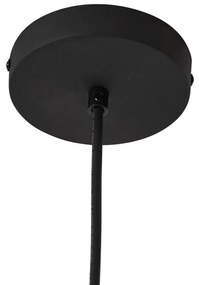 Buiten hanglamp zwart met groene kap van touw IP44 - Cava Jayla