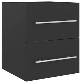vidaXL Wastafelkast 41x38,5x48 cm spaanplaat grijs