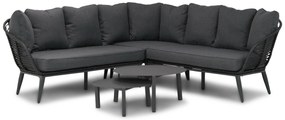 Hoek loungeset 4 personen Wicker Zwart Coco Coco Leonardo