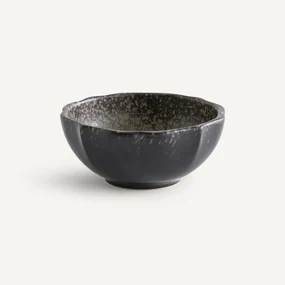 Set van 4 kommen in geëmailleerd aardewerk, Arigato