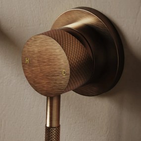 Saniclear Antique Curved inbouw wastafelkraan verouderd messing