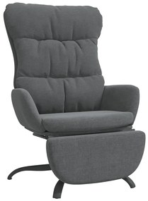 vidaXL Relaxstoel met voetensteun stof lichtgrijs