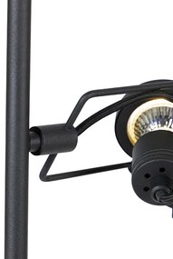 Industriële vloerlamp zwart 2-lichts - Suplux Industriele / Industrie / Industrial GU10 Binnenverlichting Lamp