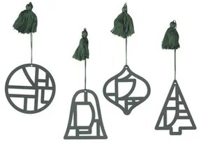 Kerst decoraties Groen Broste Copenhagen  FILI X4