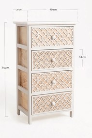 Hulpmeubilair Egle Wit, breed, 4 laden