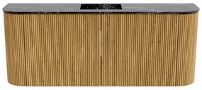 Mondiaz Joya DLux 105cm toiletmeubel ronding links/rechts oak met wastafel faye midden 1 kraangat lava