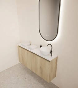 Gliss Design Echo toiletmeubel 100cm evoke eiken met toppaneel wit mat