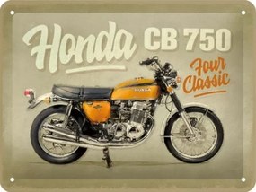 Metalen wandbord Honda MC CB750 Four Classic, (20 x 15 cm)